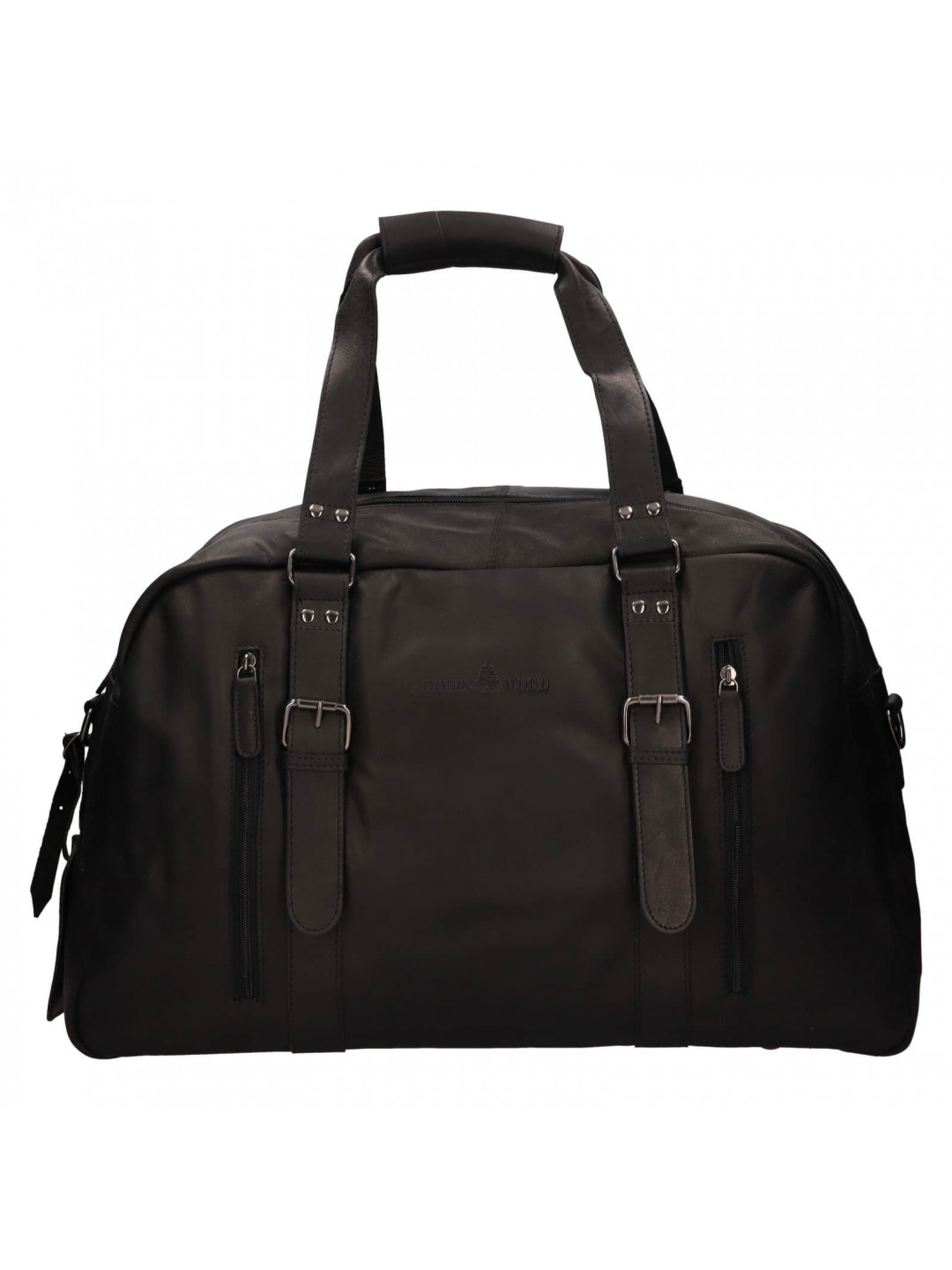 Kožená cestovní taška Greenwood Potes – černá